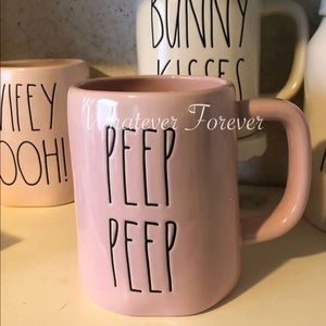 Pink peep peep mug by Rae Dunn